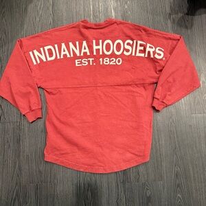 Spirit Indiana Hoosiers Oversized Crewneck Long Sleeve Tee